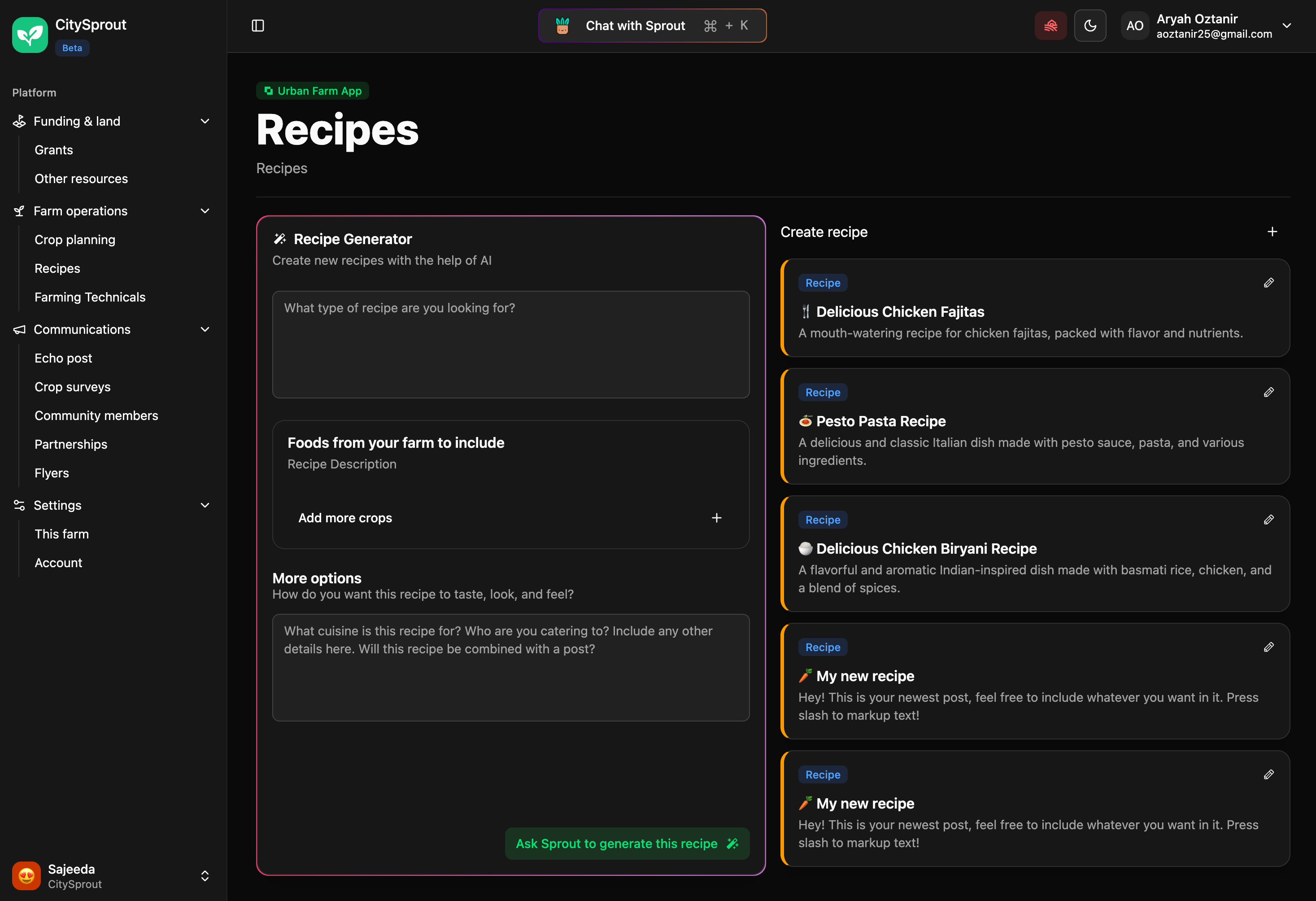 CitySprout App Screenshot